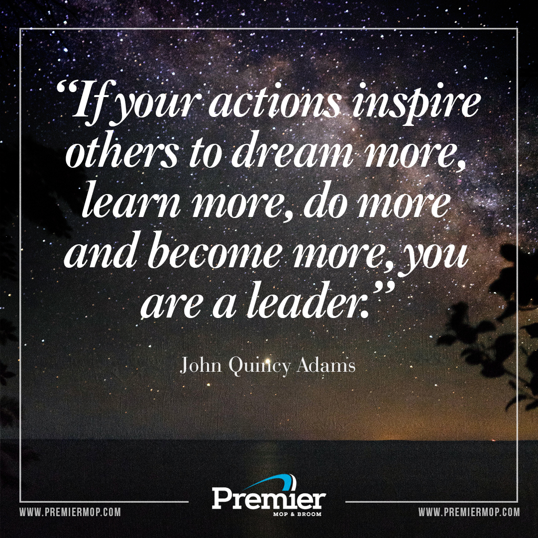 PremierMopBroom's tweet photo. “If your actions inspire others to dream more, learn more, do more and become more, you are a leader.” —John Quincy Adams #TuesdayThoughts #TuesdayMotivation #Microfiber #WetMops #Brooms #DustMops #MopHandles #BroomHandles #CarpetBonnets @PremierMopBroom https://t.co/dxkk7hiXT0 https://t.co/sOPw6YOjEn