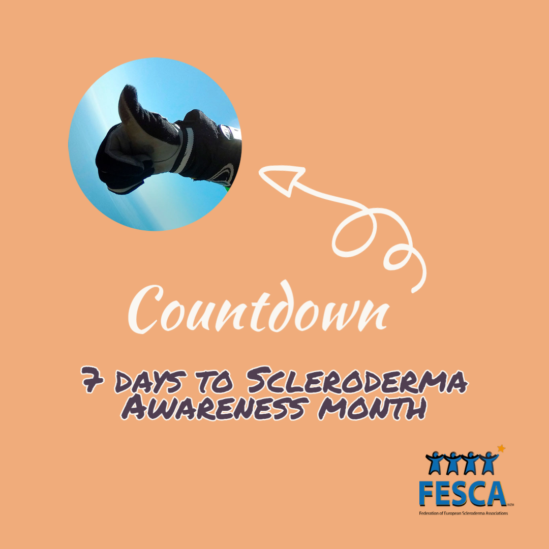 Fscleroderma's tweet photo. The countdown is on with only 7 days until we enter June and Scleroderma Awareness month begins. 

We are working hard on the final touch of the campaign and we hope that you will like it as much as we do. 🌻

#scleroderma #systemicsclerosis #sclerodermaawareness #sclerosmile https://t.co/CyWGnUok6F