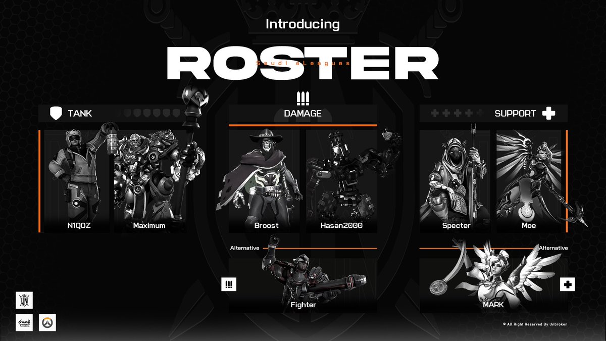 Unbroken (@unbrokenesport) on Twitter photo ูุณุนุฏูุง ุงูุงุนูุงู ุนู ู
ู
ุซูู ูุฑูููุง ุจุจุทููุฉ ุงููุฑูุงุชุด ุจุงูุฏูุฑู ุงูุณุนูุฏู ุงูุงููุชุฑููู .
๐ฆพ| <a href="/Broost_/">Scrid</a> 
๐ฆพ| <a href="/Mohachachos/">Moe</a> 
๐ฆพ| <a href="/SeeNaser/">Boo! ๐ธ๐ฆ</a> 
๐ฆพ| <a href="/NLWAF/">N</a> 
๐ฆพ| @S4udi7 
๐ฆพ| <a href="/Max1imum/">M</a> 
๐ฆพ| hasan2000
Team manger | <a href="/albrhy11_/">brhy</a> 
  Stay tuned โ๏ธ๐ฅ
@SaudieLeagues | #Overwatch |#ุงู_ุฏูุฑู ูุณุนุฏูุง ุงูุงุนูุงู ุนู ู
ู
ุซูู ูุฑูููุง ุจุจุทููุฉ ุงููุฑูุงุชุด ุจุงูุฏูุฑู ุงูุณุนูุฏู ุงูุงููุชุฑููู .
๐ฆพ| <a href="/Broost_/">Scrid</a> 
๐ฆพ| <a href="/Mohachachos/">Moe</a> 
๐ฆพ| <a href="/SeeNaser/">Boo! ๐ธ๐ฆ</a> 
๐ฆพ| <a href="/NLWAF/">N</a> 
๐ฆพ| @S4udi7 
๐ฆพ| <a href="/Max1imum/">M</a> 
๐ฆพ| hasan2000
Team manger | <a href="/albrhy11_/">brhy</a> 
  Stay tuned โ๏ธ๐ฅ
@SaudieLeagues | #Overwatch |#ุงู_ุฏูุฑู