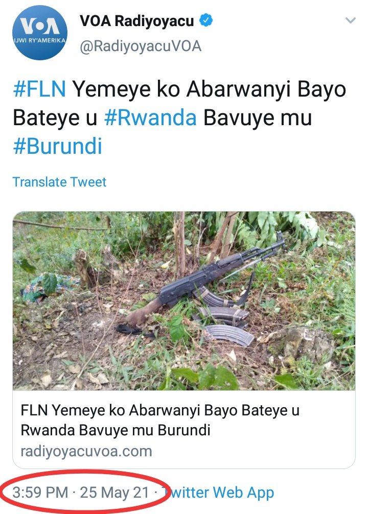 alainamiBurundi's tweet photo. @RadiyoyacuVOA @RadiyoyacuVOA Ni kuki #FNL ihakana yuko yateye iva Iburundi mukanavyandika in the previous article still bihushanye na title? Ubu naho you delete it and you post another one mwabifuse with the same title! Muri imbwa #mujeri Fuckin #DMI puppet😠🤬. @willynyamitwe @ApolloSmile https://t.co/A6NlW0a7Md