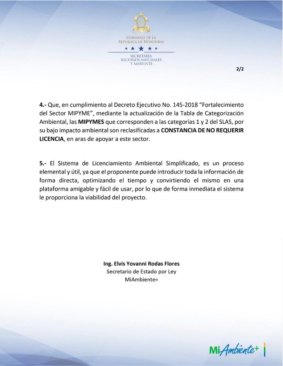 🔊¡Antención empresarios y microempresarios!

Comunicado oficial, relacionado a la actualización de la Tabla de Categorización Ambiental. 
#SLAS