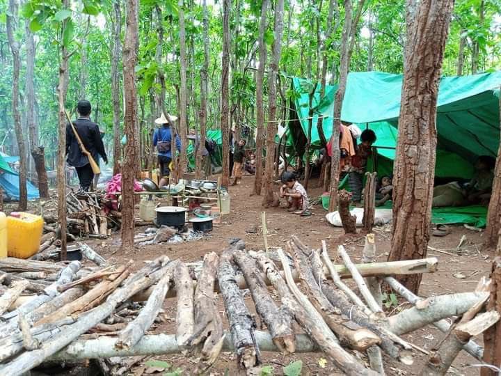 nslwin's tweet photo. KARENNI (Kayah) State:

Tens of thousands of refugees are in the jungle. Children and some pregnant mothers are sick. 

Food, medicines and URGENT HUMANITARIAN ASSISTANCE needed.

#May25Coup #WhatsHappeningInMyanmar #MilkTeaAlliance https://t.co/cLZgaLTQ4u