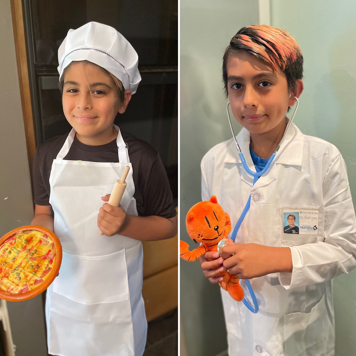 Chef Rodriguez and Dr. Rodriguez are ready for Career Day with <a href="/CnslrRomasanta/">Miss Romasanta</a> at Ivey Ranch! ❤️

#careerday #collegeweek #collegeawareness @OsideUSD <a href="/IRaCoyote/">IveyRanchElementary</a>