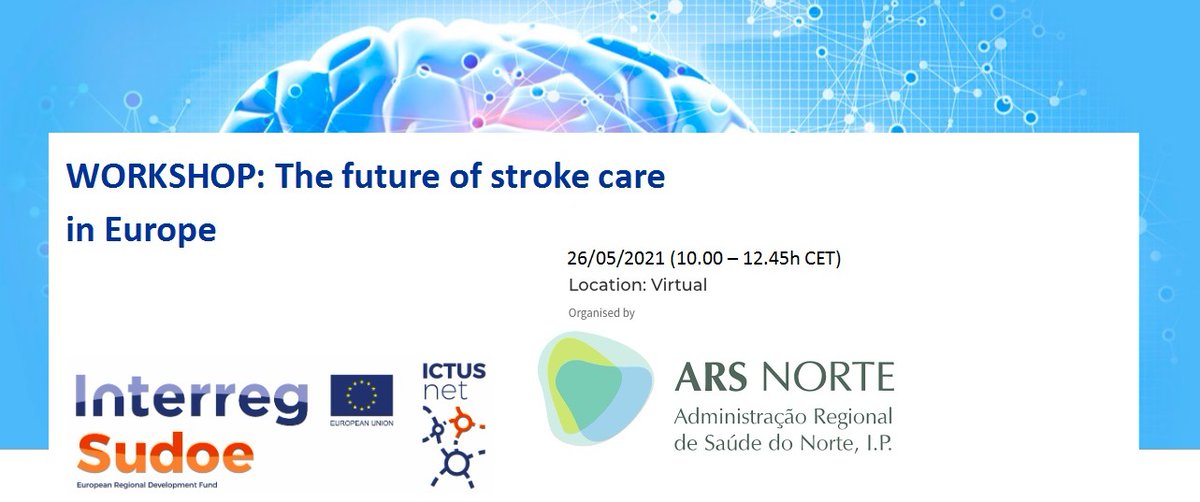 Tomorrow the #ICTUSnet workshop 'The future of stroke care in Europe' will take place!

We will count with very important speakers from different relevant organisations in #ESO #SAP-E #SAFE #EUPHA #ICTUSnet
@SAbilleira 
@Diana_A_Sousa @ArleneWilkie @HanneKChr @IvetaNagyova