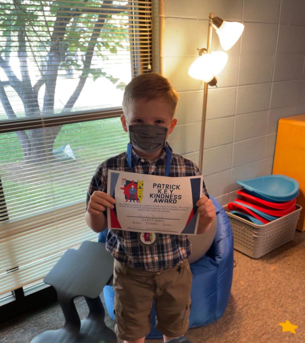 kshirley218's tweet photo. Congratulations to our Patrick Key Kindness Award recipient Jacob from Mrs. Kopp's second grade class. @PrincipalKenne1 @KennesawElem https://t.co/NiMJ0Vzvo8