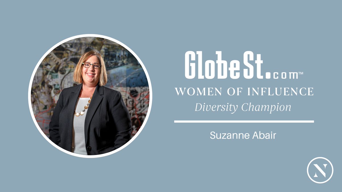 NorthlandInvest's tweet photo. Congratulations to Suzanne Abair, #Northland President and COO, for her recognition by @GlobeStcom as a 2021 #WomanofInfluence based on her achievements in #commercialrealestate and her work to promote diversity. Learn more about the award ➡️https://t.co/GKpLHkUumT https://t.co/yAIuzyGwOa