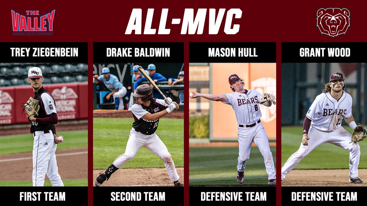 All-MVC honors for Trey Ziegenbein, Drake Baldwin, Mason Hull and Grant Wood!

🗞️ bit.ly/3hXZKkV