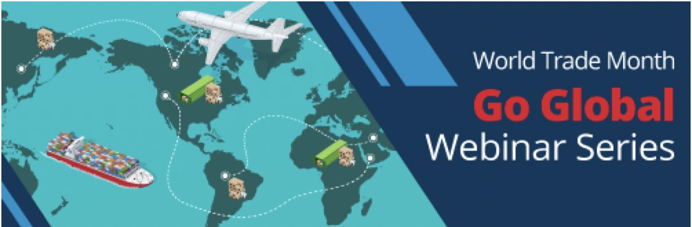 NCExports's tweet photo. Join the @USCommercialSvc for the last webinar of our #GoGlobal series: Logistics of Growing Global eCommerce. There is no cost for these webinars, but advance registration is required.

Date: May 27th
Time: 2-3 EDT
Register: https://t.co/rkZEsR8n8J https://t.co/Q5zxUg9ylw