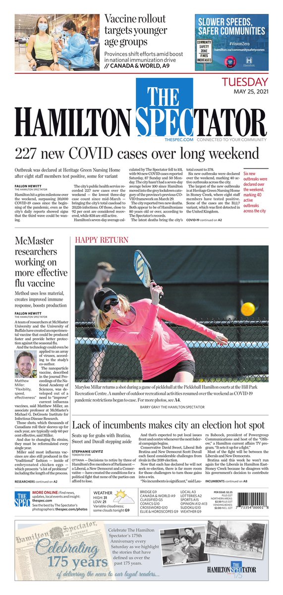 worldfrontpage's tweet photo. The Hamilton Spectator
Hamilton, Canada
Tuesday, May 25, 2021
https://t.co/RoxHzLYlvq https://t.co/CeFkDWSWef