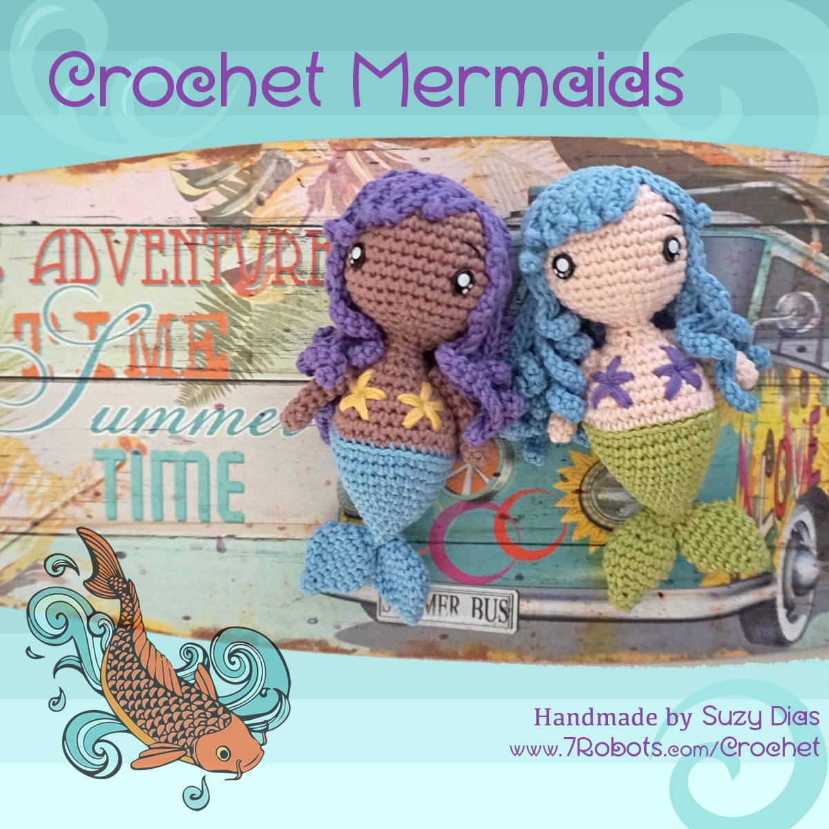 I was in a #mermaid mood🌊so here’s my little #crochetmermaid🐠. I hope I got a cute kawaii vibe. #crochet by #suzydias

#amigurumi #surfer #summer #skateboard #beach #crochettoys #ganchillo #crochê #örgü #virku #uncinetto #yarnaddict #haken #häkeln #handmade