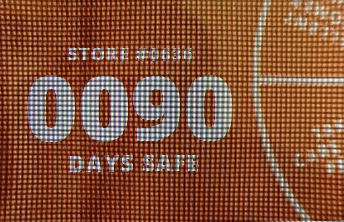 Congratulations to all the associates at 0636 for hitting the amazing milestone of 90 days accident free!!! I’m so proud of your hard work and dedication. Triple digits around the corner😁 #ThrillOfTheVille🌹 @SteveWoodsHD @AJ_JandaHD @Steph_Bridges @Patrick0hara @SteveMooreHD