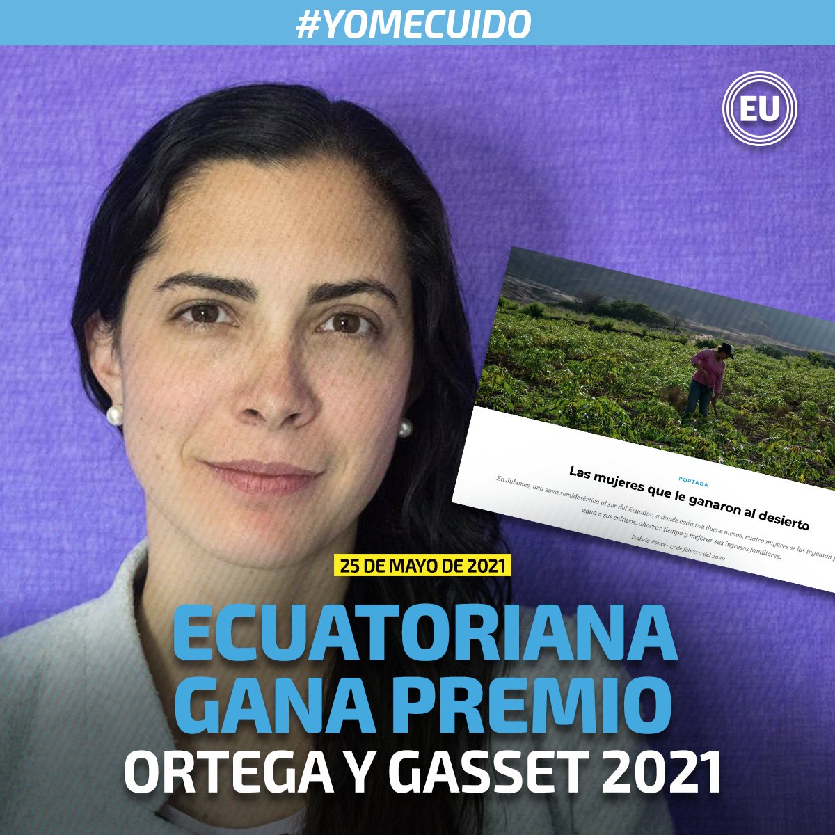 eluniversocom's tweet photo. 👏👏👏 Periodista ecuatoriana Isabela Ponce gana premio #OrtegayGasset2021 por su reportaje 'Las mujeres que ganaron al desierto' ► https://t.co/HtL2BqqwsA https://t.co/UNakibW757