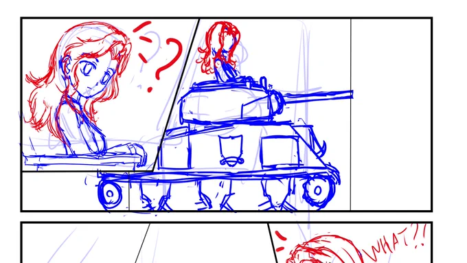 次回ガルパン漫画描いてます 