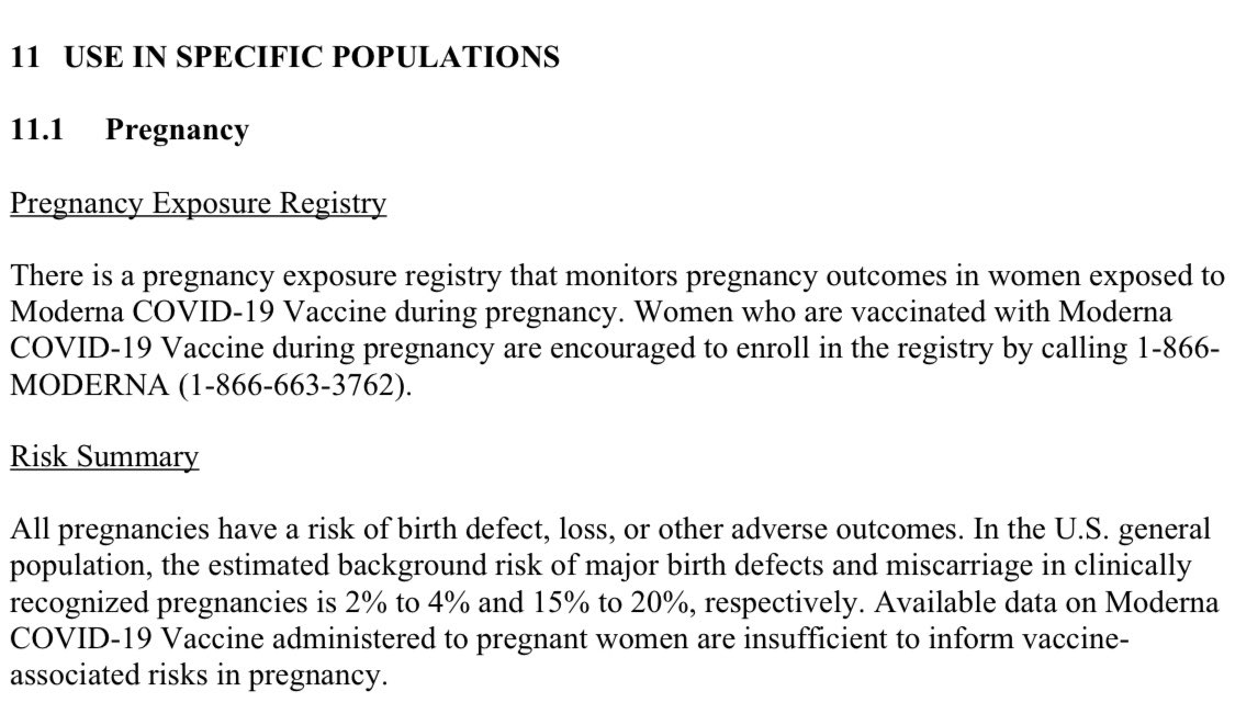 Pregnant women taking the vaccine are told to enroll in a registry “monitoring pregnancy outcomes.” 

You are LITERALLY the lab rats.

Please stop exposing your babies to this.