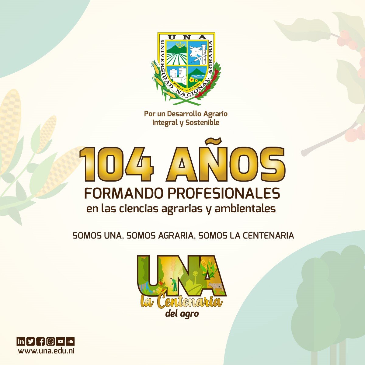riosuna5's tweet photo. 104 años suena fácil decirlo, pero es toda una Historia y legado de una Universidad que siempre ha estado ligado al sector agrario generando conocimientos e intercambiando experiencias y vivencia de los productores generando alternativas para garantizar la seguridad alimentaria https://t.co/exAEMSxPfi