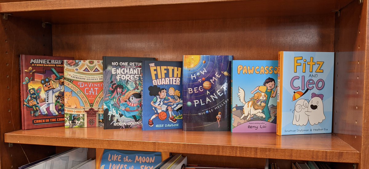 Happy Book Birthday authors! Our shelves look so good today! 🎊🎊🎊

<a href="/NickEliopulos/">Nick Eliopulos</a> #CatherineGilbertMurdock #RobinRobinson @mike_daws @NeekoMelleby <a href="/Remy_Lai/">Remy Lai</a> <a href="/dustdancestoo/">Jonathan Stutzman</a> @adoodlefox  

<a href="/randomhousekids/">Random House Children's Books</a> <a href="/HarperChildrens/">HarperKids</a> <a href="/01FirstSecond/">First Second</a> <a href="/AlgonquinBooks/">Algonquin Books</a> <a href="/HenryHolt/">Henry Holt & Company</a>