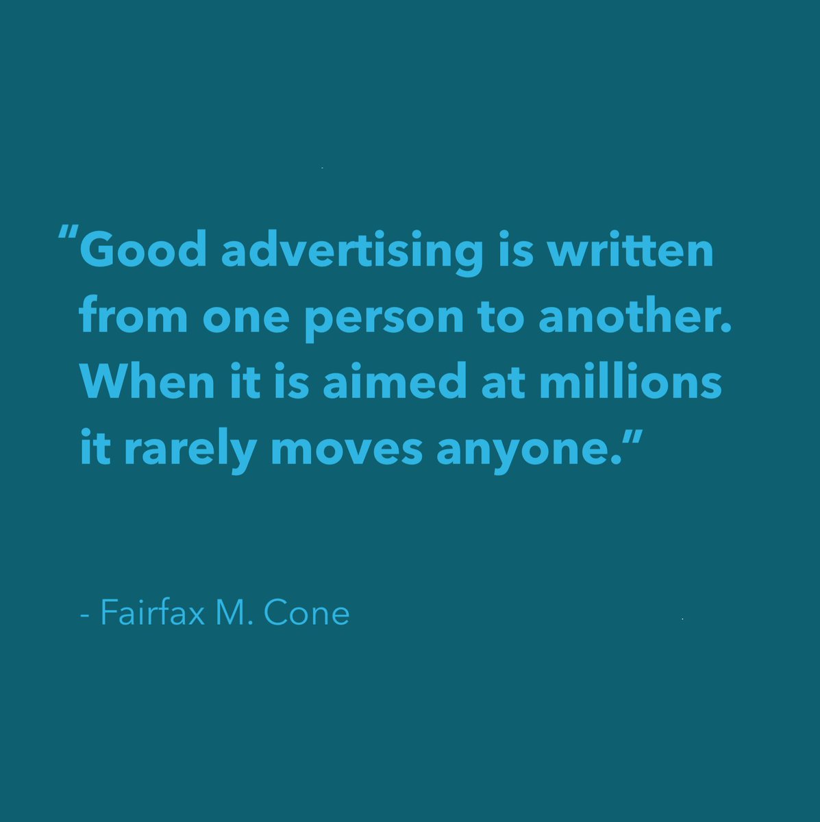 FrankelAgency's tweet photo. You don't have to speak to everyone to get your word out and heard.🗣️ 

#AdAgency #Copywriting https://t.co/1iyRmyNbRj