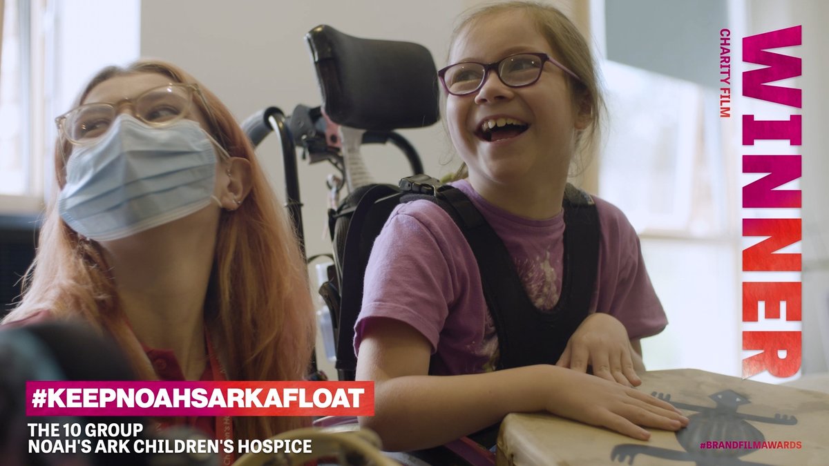 Congratulations! Winner for Charity Film is The 10 Group with Noah's Ark Children's Hospice for '#KeepNoahsArkAfloat' #BrandFilmAwards @The10Group