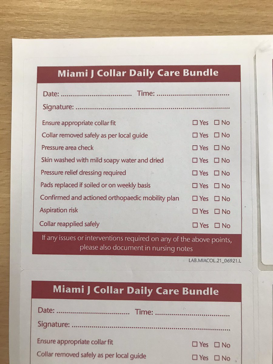audmcconnachie's tweet photo. Introducing our bedside Miami J collar care booklet. Pictured step by step guidance to support staff with collar care. Works well with our new daily care bundle 😊@corinne_barrett @GAMcWh @aelshafei95 @ryanwrcassidy https://t.co/teMx83isvh