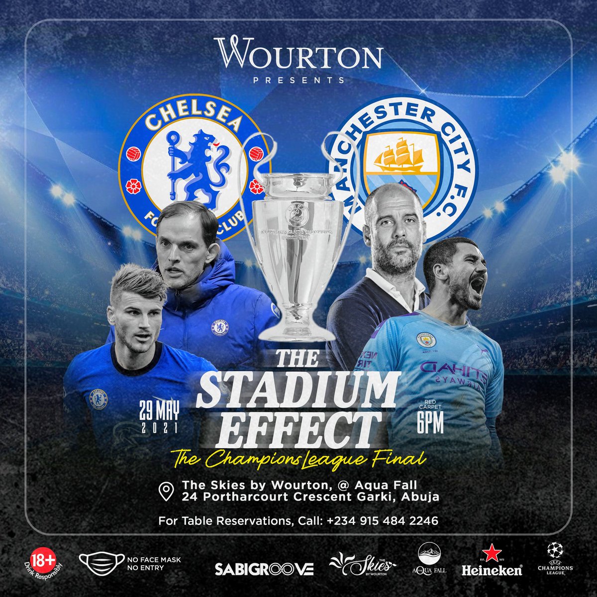 #UCLFinal

📦 The Estádio do Dragão Effect

🗓 May 29th

⌚ 6pm

📍The Skies by Wourton, Aqua Fall, Abuja. 

Cc @SabigrooveE @Heineken_NG @ChelseaFC @ManCity @ChampionsLeague @BrianJDennis @chelseafans @kofoworola__a @CFCMod_ Kindly RT 

#CFC #KTBFFH #MCFC  #AbujaTwitterCommunity