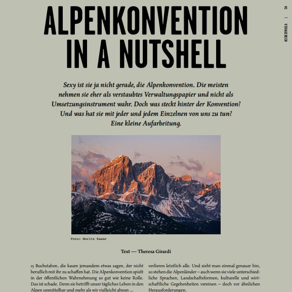 📰 In case you missed it: the #AlpineConvention featured in the 2nd edition of the Austrian Alpine Youth Association magazine last month! 

Make sure to check out this great introduction to the Convention written by #Youth, for youth 📝

alpenverein.at//jugend_wAsset…