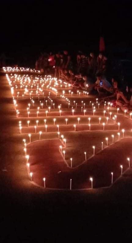 Opposing military dictatorship, #CandleLightStrike was staged in SawPhyar village from #Launglon. 

#May25Coup 
#WhatsHappeningInMyanmar
#DeclineSACEdu