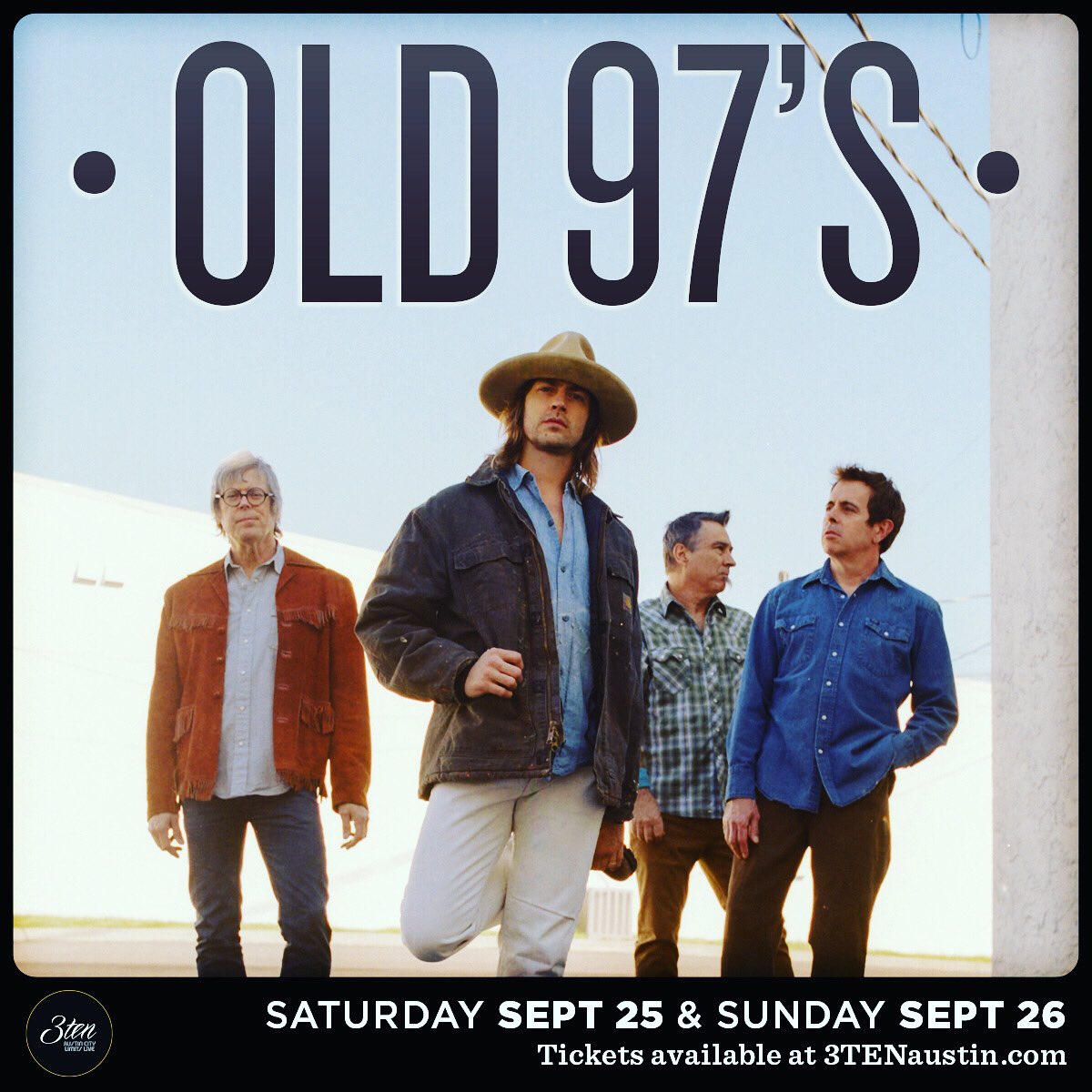 Old97s's tweet photo. JUST ANNOUNCED: Old 97’s on Saturday, September 25the &amp; 26th! Tickets on sale a Friday, May 28 at 10AM here: https://t.co/D1OwFjygjK #old97s #3tenaustincitylimitslive #3tenacllive #3ten https://t.co/j67t68RArh