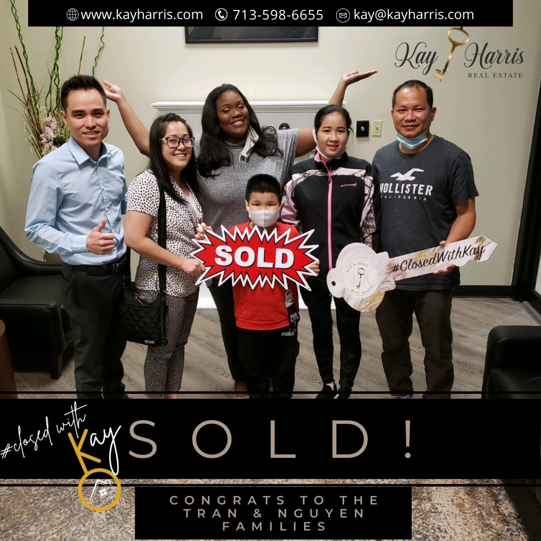 KayHarris4360's tweet photo. Congratulations to the Tran and Nguyen families! I pulled double-duty and represented both the buyers and the sellers. Everyone came away happy and two families are living their real estate dreams! 
#closedwithkay
 https://t.co/qCYqrThQzb https://t.co/4io6t93gOL
