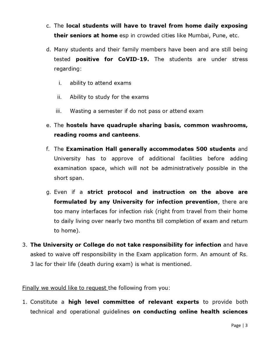 DrAmolDeshmukh's tweet photo. @DrRPNishank  Constitute a high level committee of relevant experts to provide both technical and operational guidelines on conducting online health sciences examinations in the country (both theory and practical including viva).

@CMOMaharashtra @AmitV_Deshmukh #muhsonlineexam https://t.co/OIXgmz00Ze