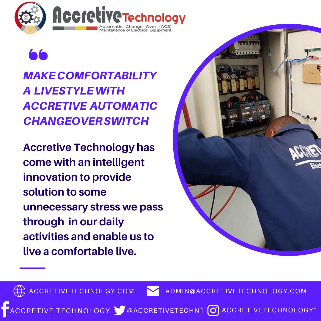 AccretiveTechn1's tweet photo. 1. Accretive Automatic Changeover Switch {ACS} can automatically switch your power supply source either from PHCN to GEN to INVERTER and vise versa.

2. Amazingly it can automatically pump your water when the storage level is low.
 Contact us :
09017494658, 09019910047 https://t.co/1CYBnJIkUP