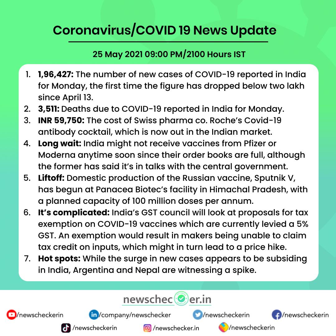 NewscheckerIn's tweet image. Union health minister Dr. Harsh Vardhan has shared that the B.1.617 variant is now the dominant strain of the COVID-19 virus in India. He further shared that 5,424 cases of Mucormycosis (black fungus) have been reported from 18 states. 
#COVID19 #BlackFungus #VerifiedUpdates