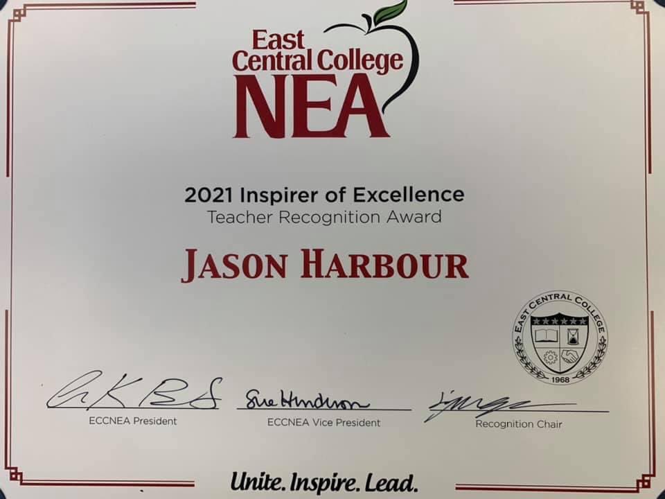 sullivaneagles's tweet photo. Congratulations to Mr. Jason Harbour, Coordinator of Sullivan School District's Academic Center, for his "Inspirer of Excellence Award." https://t.co/yGSM6JkydS