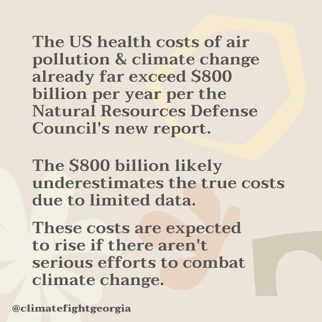 ClimateFightGa's tweet image. Climate change is a public health issue

The effects of climate change can destroy communities &amp;amp; exacerbate existing health problems. Read @NRDC's report on "The Costs of Inaction: The Economic Burden of Fossil Fuels &amp;amp; Climate Change on Health in the United States" to learn more