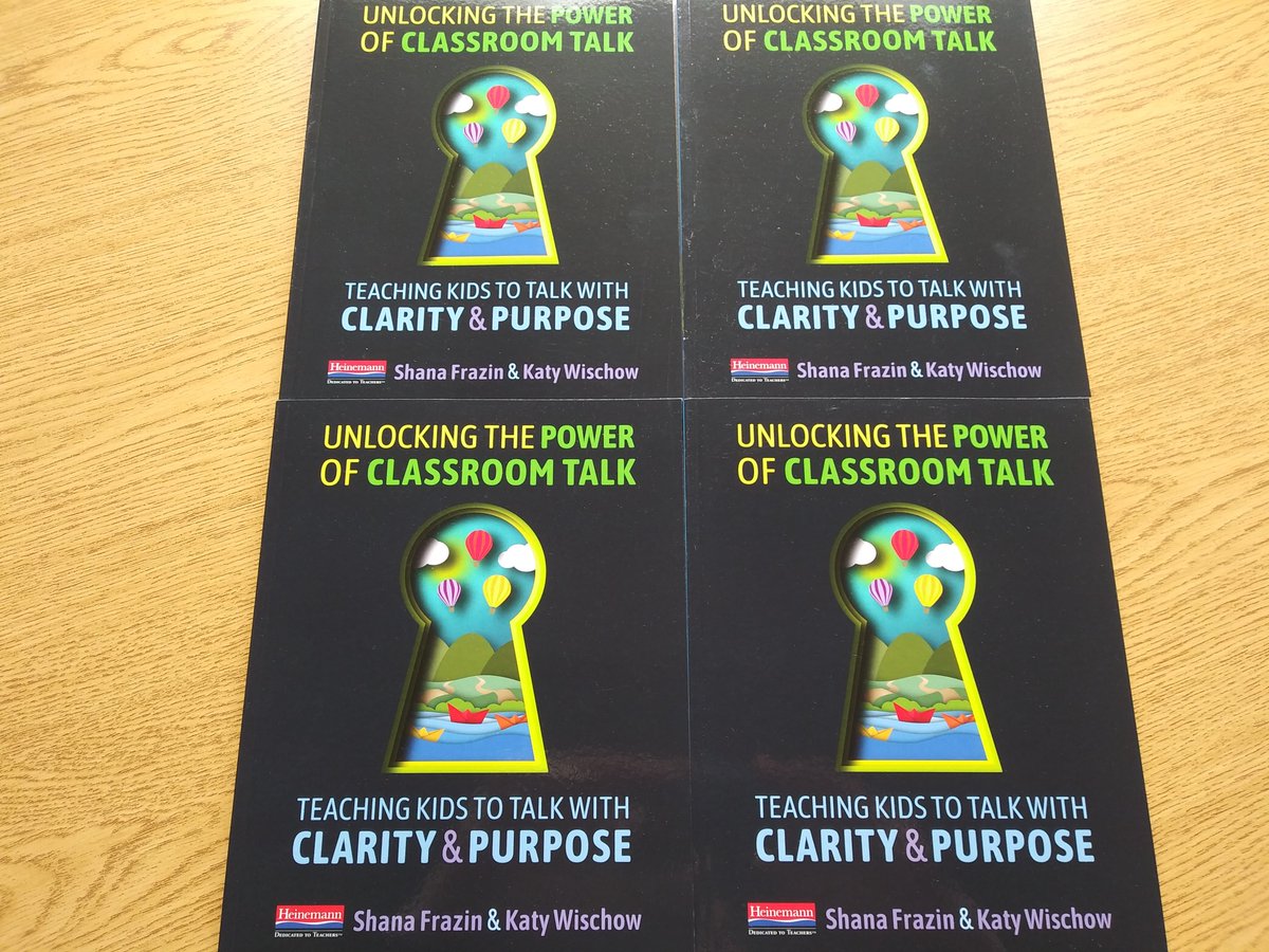 suptfinch's tweet photo. Looking forward to this Summer Institute session @WVSD208 taught by Alissa Heikkila on strategies to accelerate learning.
Book study.
Unlocking the power of classroom talk:
Teaching kids to talk with clarity & purpose.
@HeinemannPub @sfrazintcrwp @kw625 #WestValleyReads https://t.co/Sxvi7orLrl