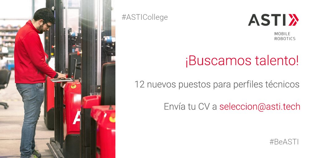 ¿Estás a punto de terminar una ingeniería o la has acabado recientemente y buscas una oportunidad para entrar en el mundo laboral?
Envíanos tu CV a seleccion@asti.tech o a través de nuestra web: hubs.ly/H0P12Kj0
#joinASTI #ASTICollege #talent #beASTI
