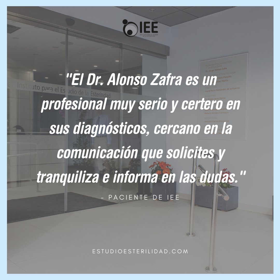 ¡Gracias por confiar en nosotros!

¿Quieres compartir tu experiencia? No dudes en escribirnos a info@estudioesterilidad.com, o ponte en contacto con nosotros por mensaje privado.