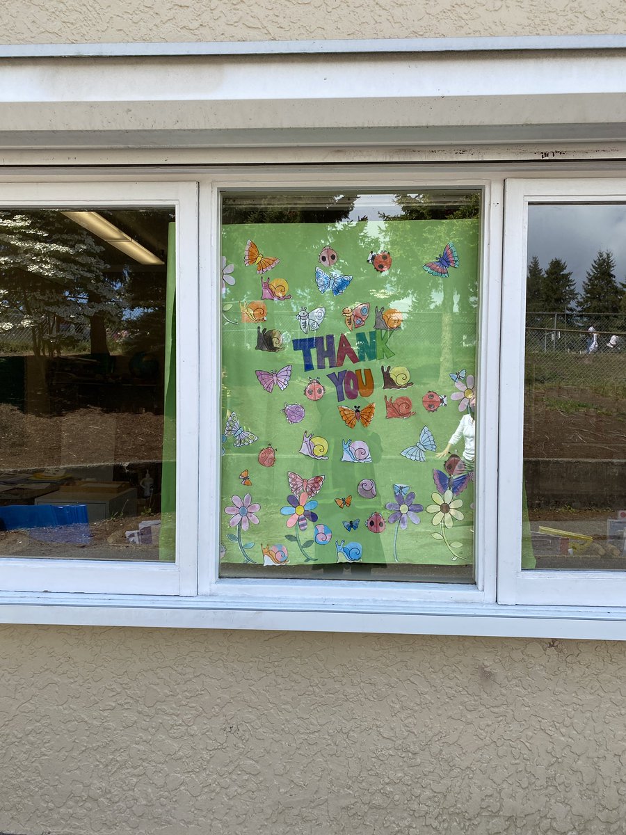 DGElem's tweet photo. Our windows are all decorated for the beginning of our #parentappreciationweek #sd37. Thank you to our families for their continued support https://t.co/AadFq7CArQ