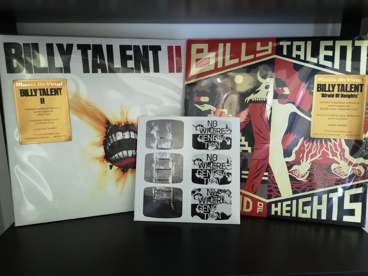 Billy Talent Vinyls on display. More to come.
