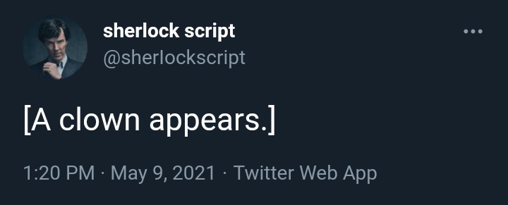 undeadpoet_'s tweet image. the entirety of #sherlocktwt right now: