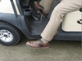 Another ankle waiting to be broken. I could take this picture every day. How do we keep feet in carts?