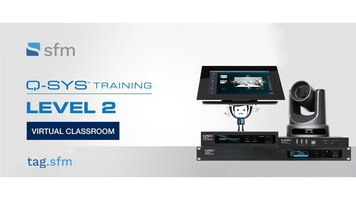 sfm_inc's tweet photo. Take Your Q-SYS Knowledge to the Next Level. 📅Duration: June 8-9, 2021 (2 days) 9 AM - 5 PM EST. Register here https://t.co/rlhTSz1PT2 @QSC #avtweeps #avislife #proav #avsolutions #avrackbuild #av #specialistav #racksystem #rackintegration #audiovisualservices #wiring #rackbuild https://t.co/QYd0aPGjkz