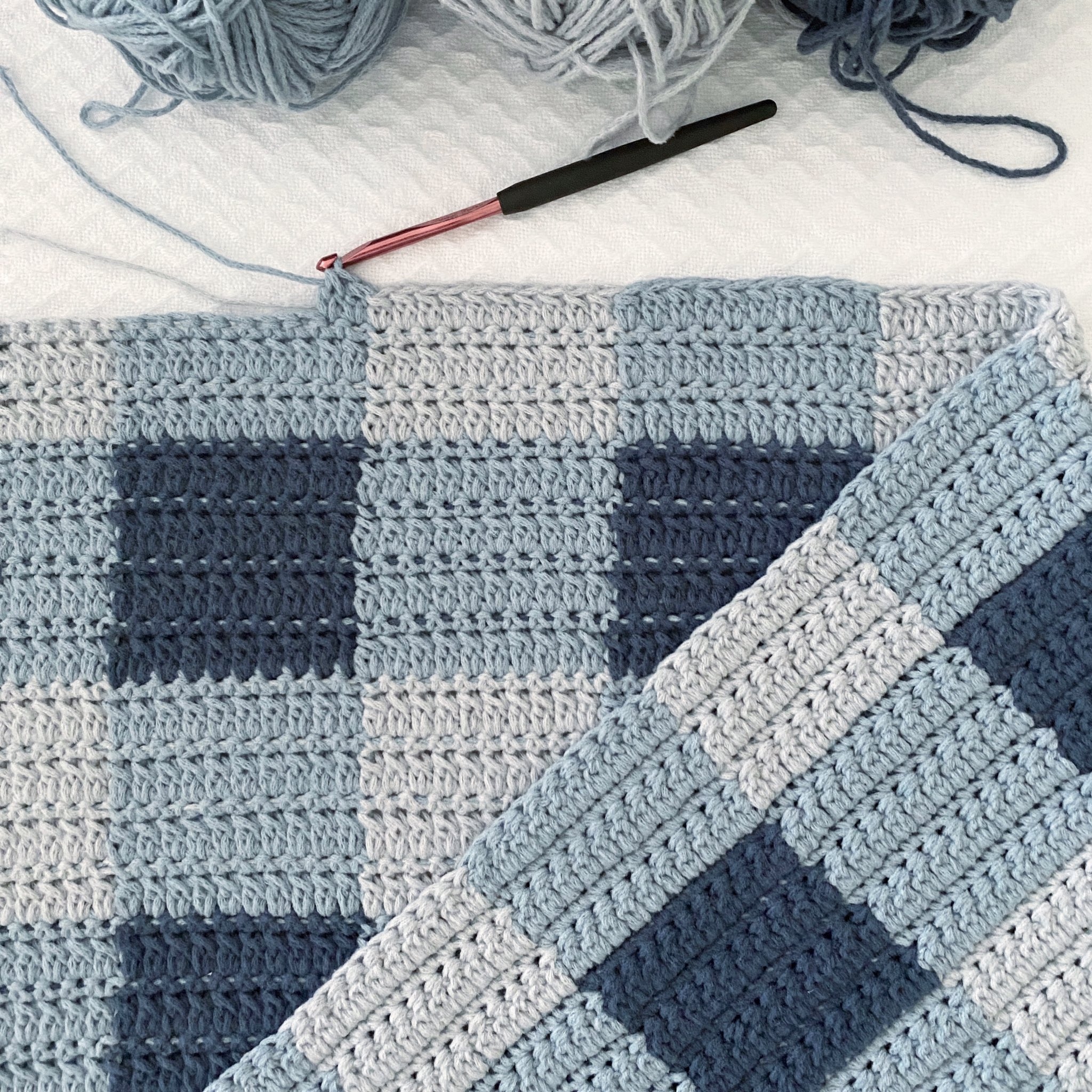 Daisy Farm Crafts on X: Experimenting with Bernat bundle up yarn and  gingham. 😍😍  / X