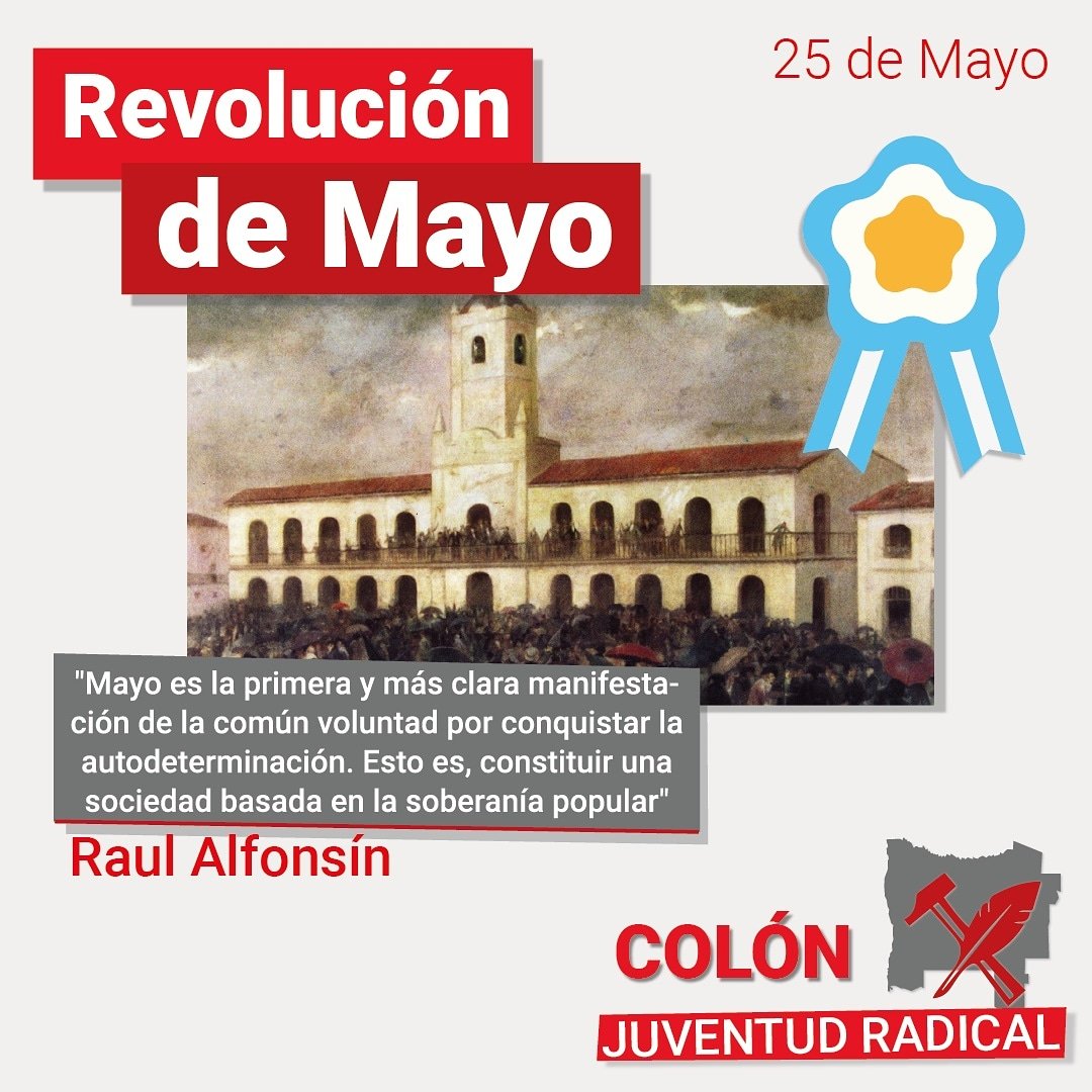 JRDptoColon's tweet photo. ¡Viva la Patria!

211 AÑOS LUCHANDO POR LA LIBERTAD

El 25 de Mayo es un hito histórico en la liberación de los pueblos americanos y los procesos de constitución de los países, y en particular de la Argentina. https://t.co/bvJgnnL3L7