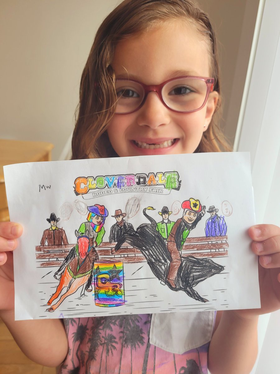 mri24's tweet photo. 💜 Cloverdale Rodeo Colouring Contest - Mikaila Ward - 6 years old #cloverdalerodeo @CloverdaleRodeo https://t.co/PglZMErCXT