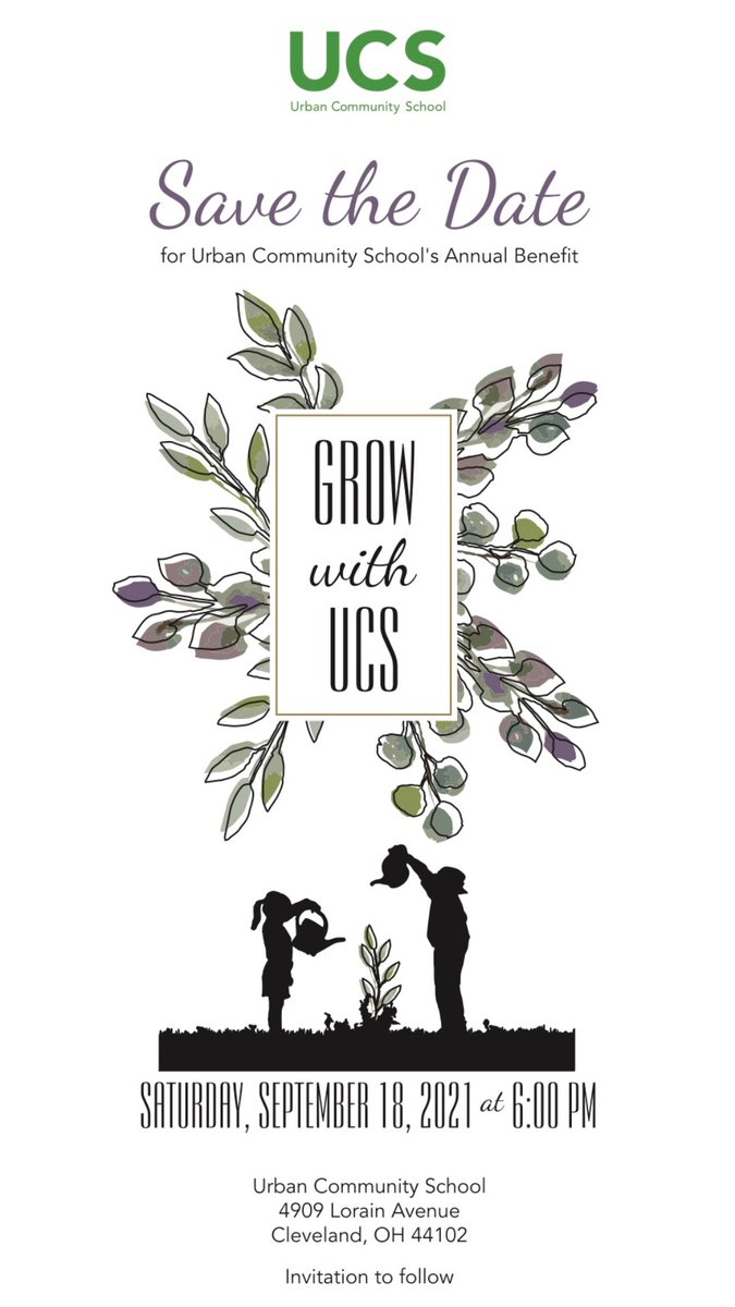 ucscleveland's tweet photo. Save the Date for Our In-Person Benefit: Grow with UCS!

Visit https://t.co/Isg20ChSD5 to learn more and register today! Sponsorship opportunities available. For information, contact Colleen Dejohn Pallett at 216.939.8441 or cdpallett@urbancommunityschool.org.

#growwithUCS https://t.co/VKSaUwwRp3