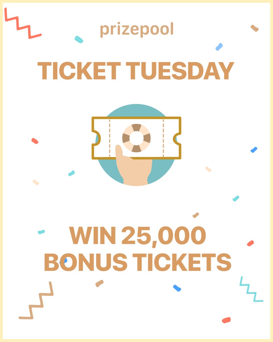 #PrizePoolTicketTuesdayContest is here - simply follow and retweet with your referral code and you'll receive 5,000 tickets. Four lucky winners will win 25,000 bonus tickets! 

NO PURCH NEC - Ends 5/25/21 @ 8:59 p.m. PT.  Rules bit.ly/32tD96H