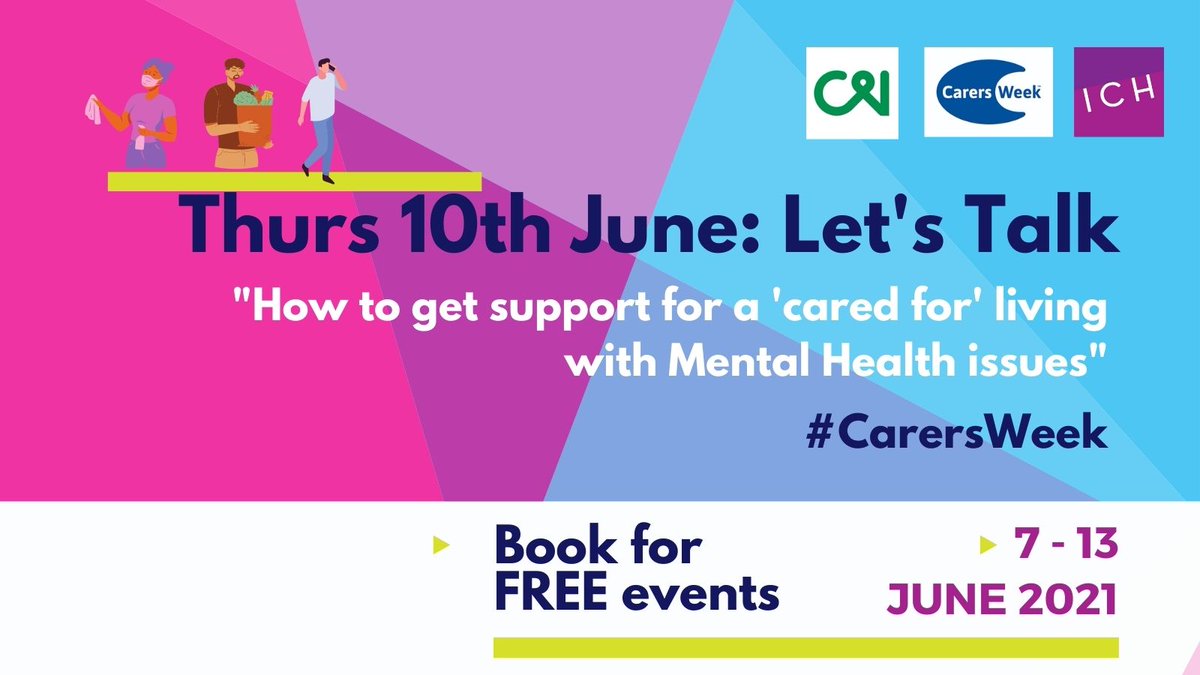 Join <a href="/ichcarers/">Islington Carers Hub</a> for a range of informative talks &amp; find out about the support available to #islington #unpaidcarers. If you are giving support to someone living with #mentalhealth issues, book for our FREE info session with @CI_NHS on Thurs 10 June ✨bit.ly/3uUIqAJ ✨