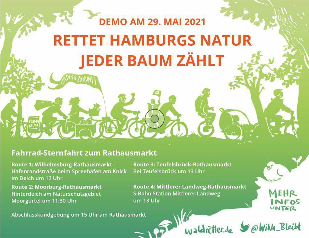 Kluge Worte. Taten folgen:

Die #Demo29Mai #RettetHamburgsNatur #JederBaumZählt, zu der wir alle 💚-lich einladen.

#WiWaBleibt

youtu.be/DR-GzInlryE