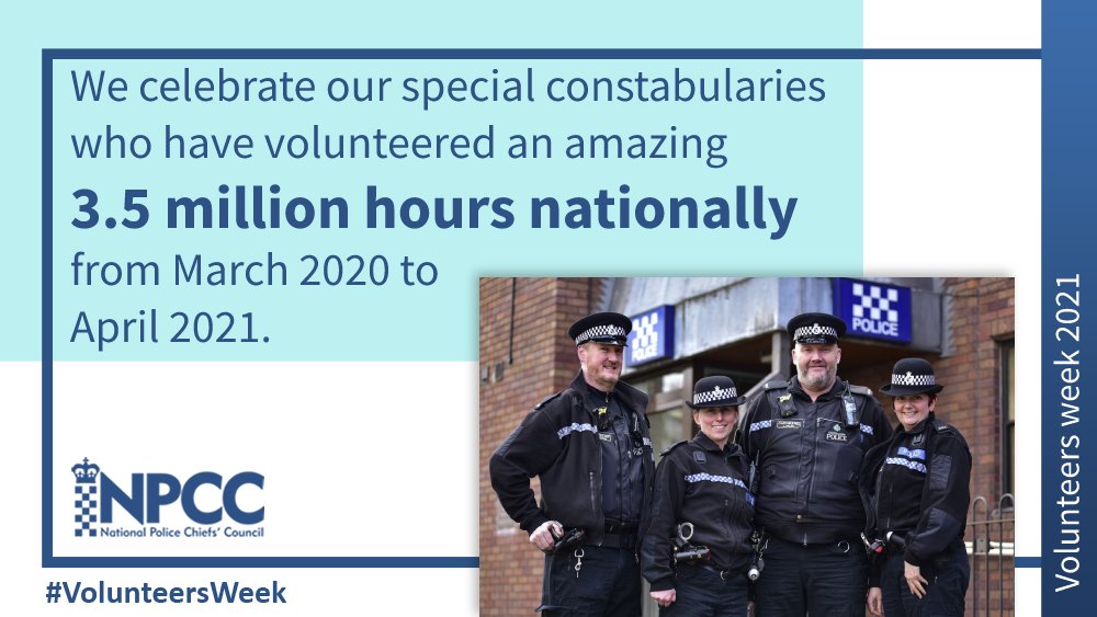 PoliceChiefs's tweet photo. We are exceptionally proud of all the Special Constables who make such a significant contribution to policing and the communities that we serve.  We cannot thank you enough for the work that you do. #SCThankYou  #VolunteersWeek https://t.co/Qp7Rd34Sqt