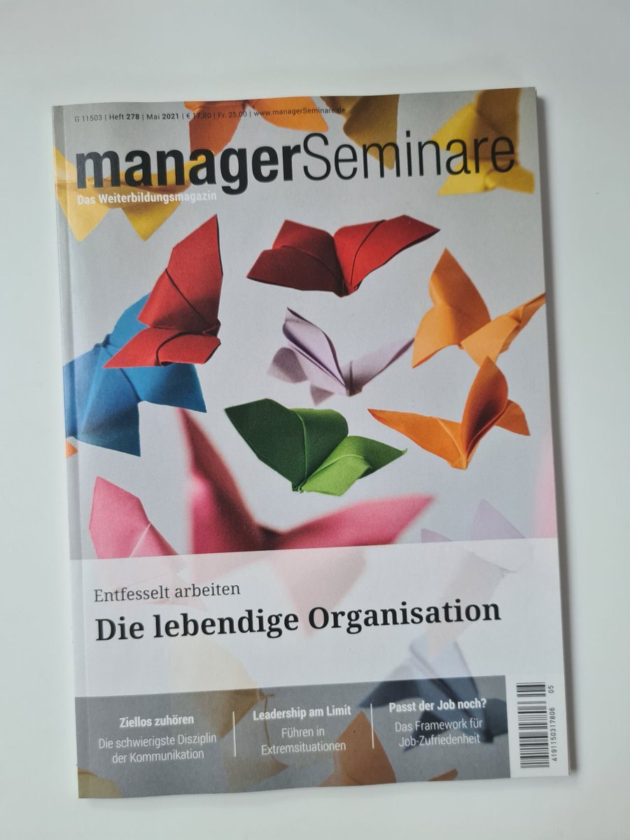 In der aktuellen <a href="/msmagazin/">managerSeminare</a> durfte ich die Titelstory schreiben... über #Lebendigkeit, die mehr ist als #newwork, eher #neueneuearbeit. Wer lesen will, müsste sich etwas beeilen... noch bis übermorgen liegt die Ausgabe am Kiosk.